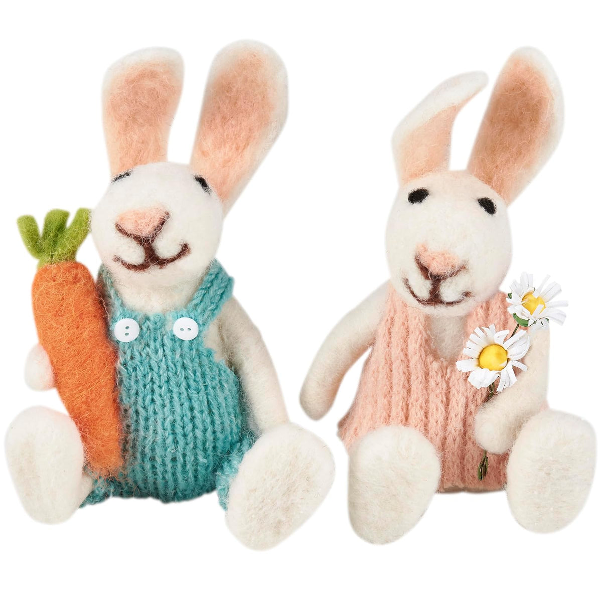 Primitives by Kathy Figurine, 3.25" x 5.50" x 2.75", Bunny Couple