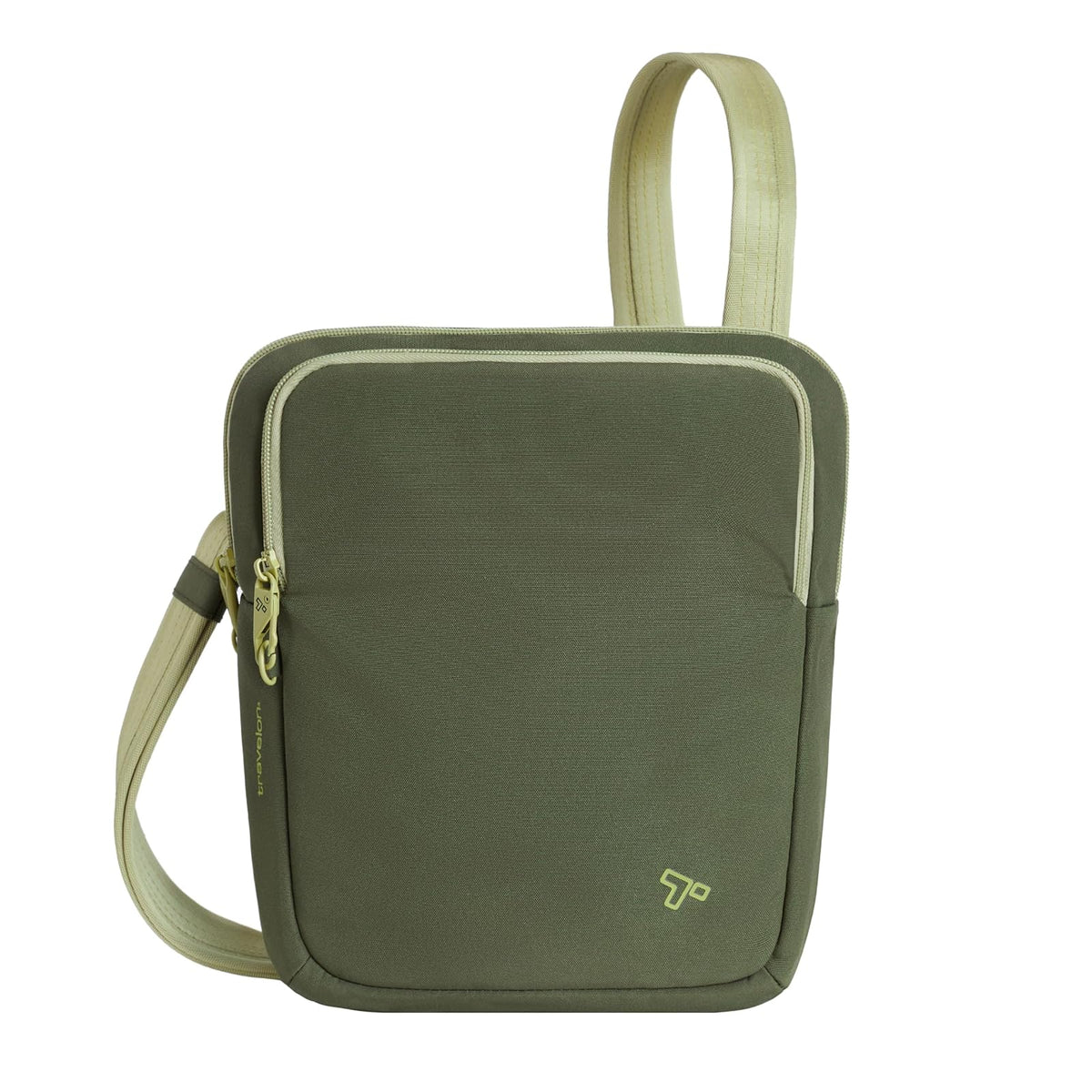 Travelon Handbag, 10"W x 11"H x 2.5"D, Olive