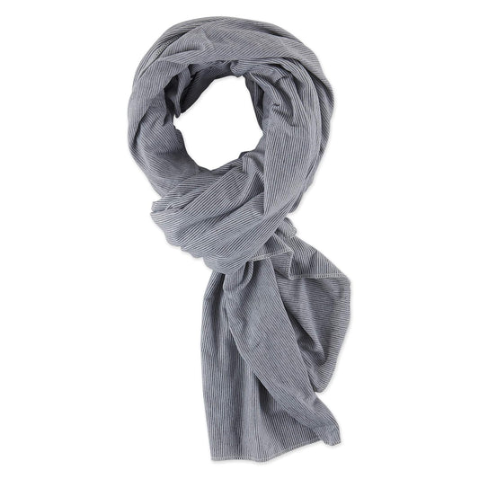 Bucky Blanket Scarf, Gray Stripe