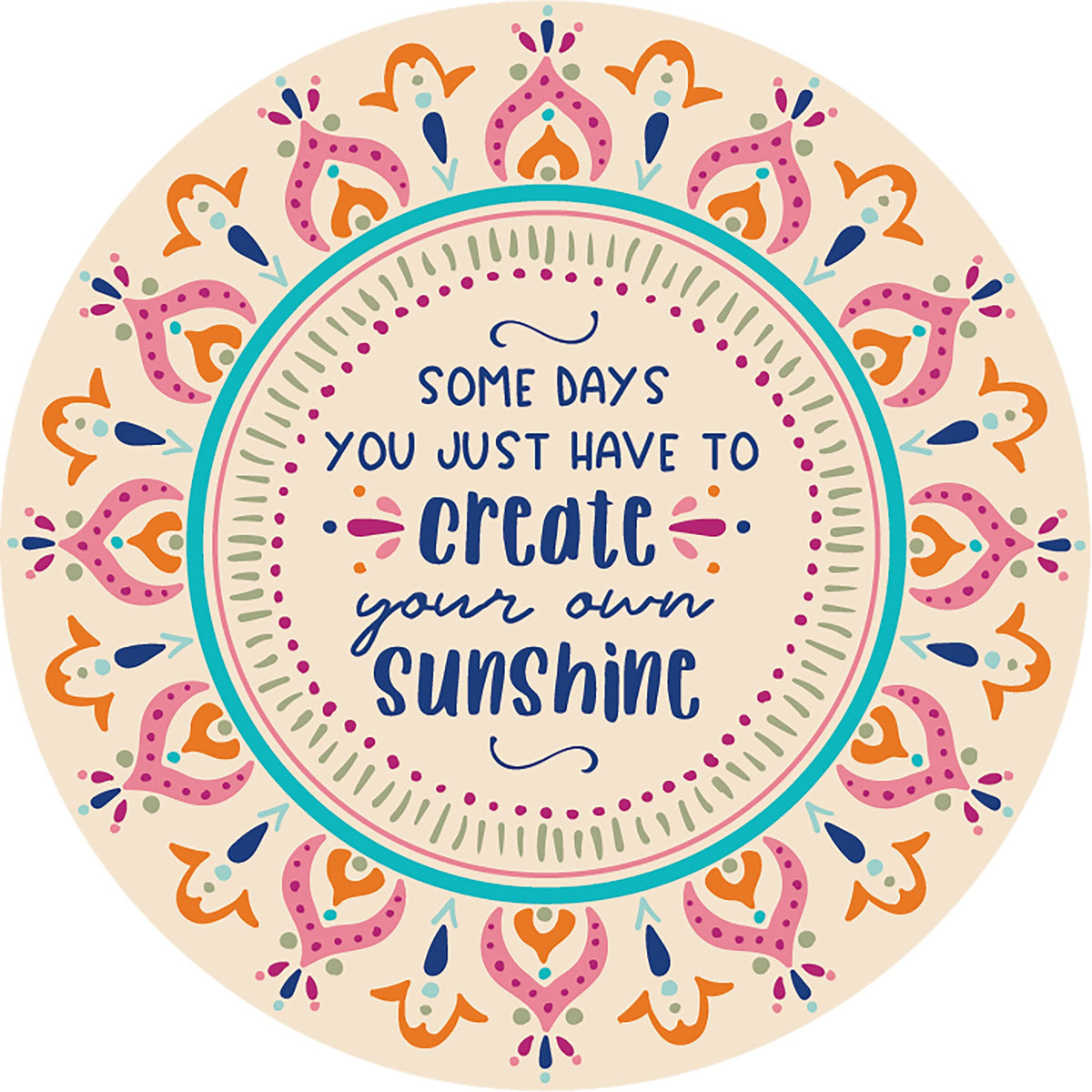 Karma Decorative Magnet, Small, Sunshine