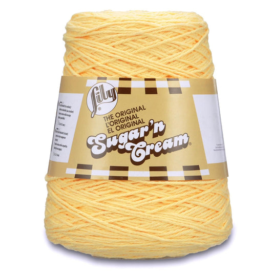 Spinrite Yarns (CA) Lily Sugar'n Cream Cotton Cone Yarn, 14 oz, Yellow, 1 Cone
