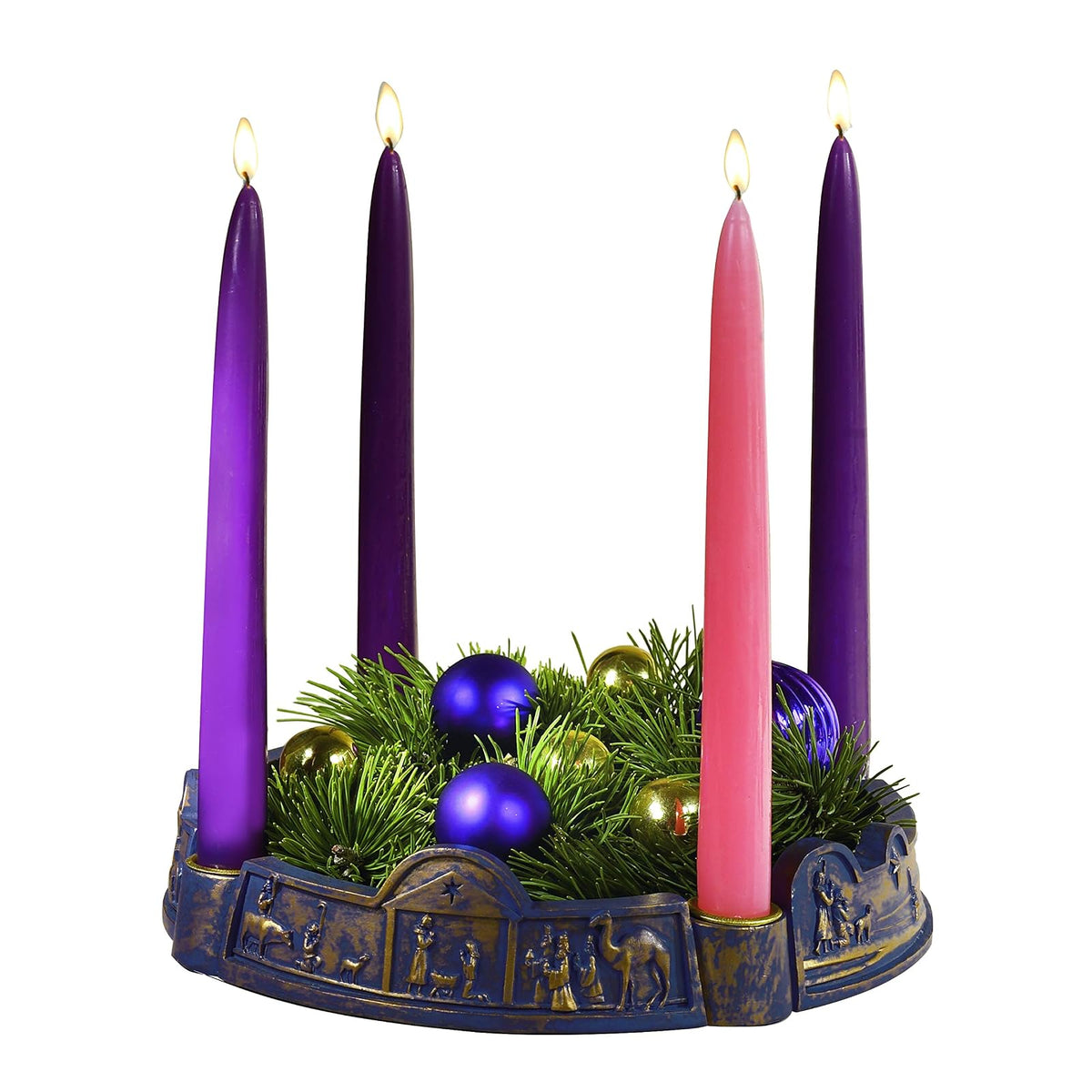 Abbey + CA Gift Candle Holder, 8", Multicolor