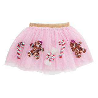 Mud Pie Skirt, Pink, Kids Christmas Candy Cane Tutu