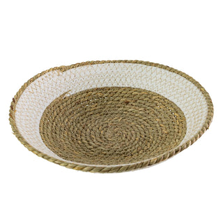 Foreside Home and Garden Basket, 10 x 10 x 2.75"H, White
