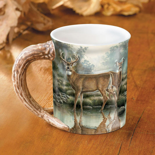 Wild Wings(WI) 8955712365 Tranquil Waters Sculpted Mug, 16 oz