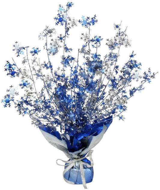 Beistle 1-Pack Snowflake Gleam 'N Burst Centerpiece, 15-Inch