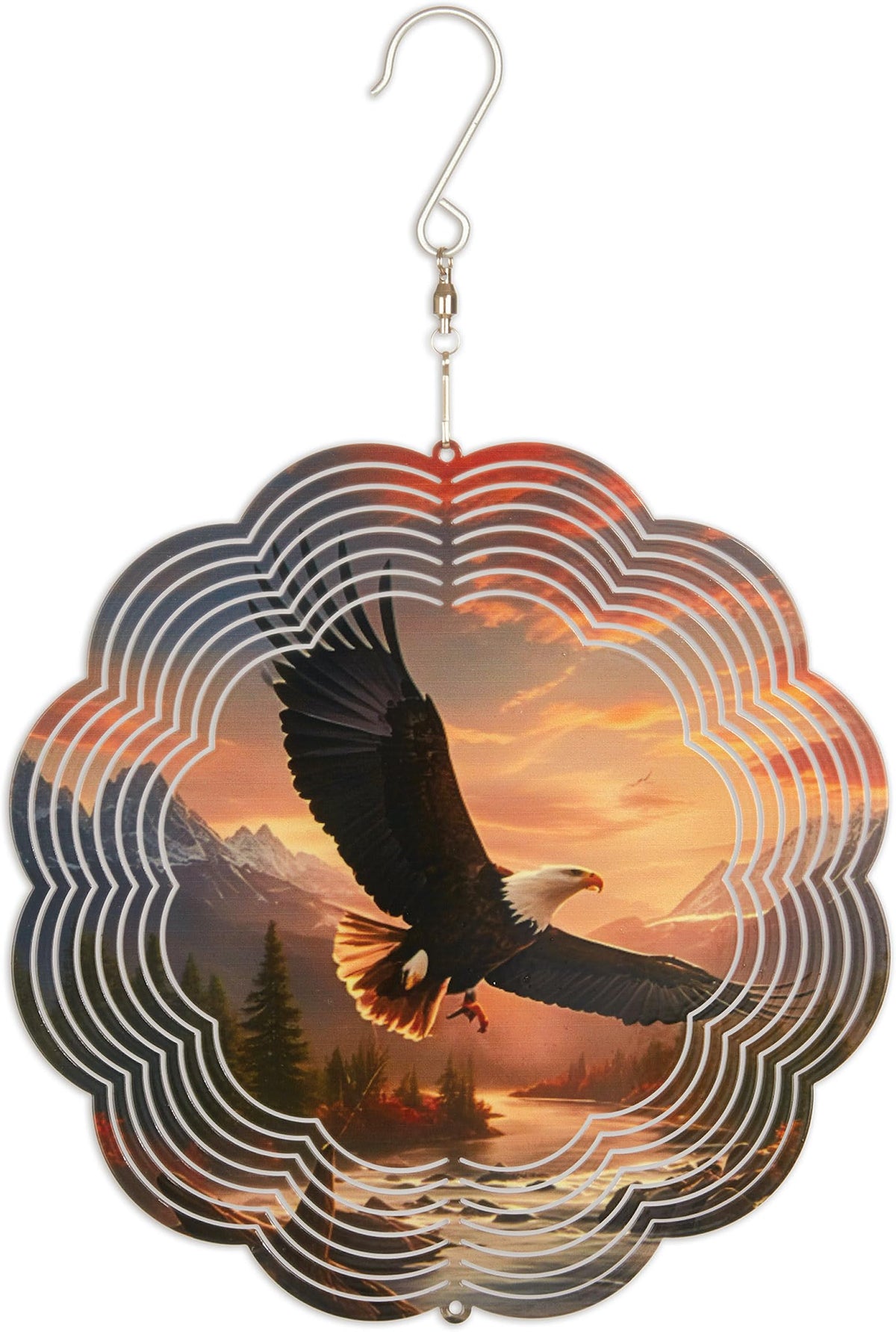 Sunset Vista Designs Wind Spinner, 8" Tall, Freedom Eagle
