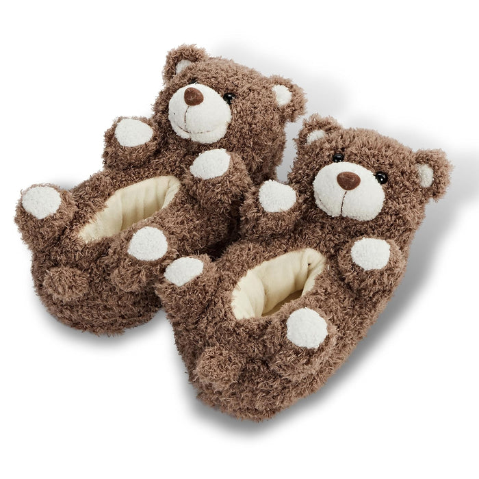 Oooh Yeah Socks Slippers for Women, Bear, Otter Plush Cozy Warm Slippers, Funny Fuzzy House Sherpa Slipper with Grippers (Large, Bear Hug, numeric_9)