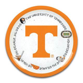Magnolia Lane Dishware Plate, Orange, Gray