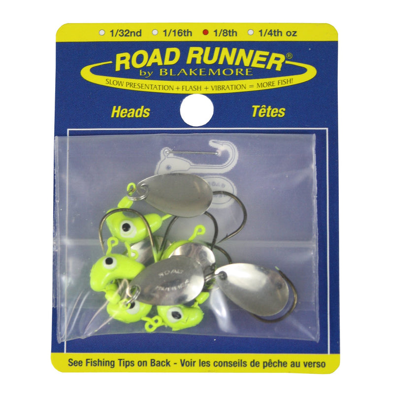 Blakemore TTI Fishing Co Road Runner Bulk Head Hook (Chartreuse, 1/32-Ounce)