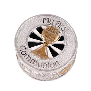 Roman 1.5 Resin My First Communion Keepsake Box with Gold/Silver Finish