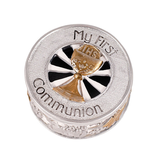 Roman 1.5 Resin My First Communion Keepsake Box with Gold/Silver Finish