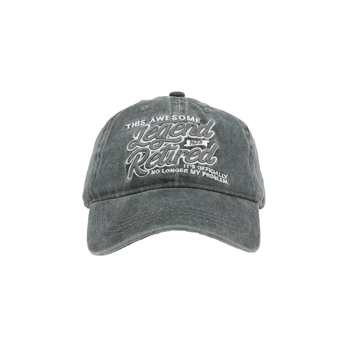 Pavilion Gift Company Hat, Gray & White, Retired Legend - Adjustable Baseball Ca