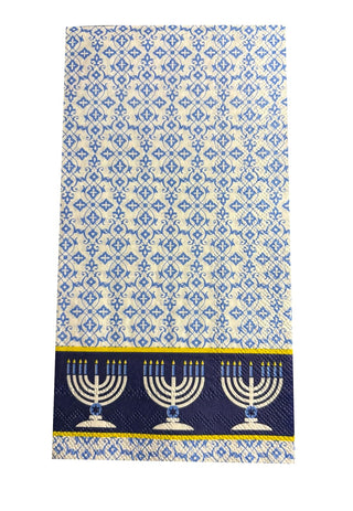 Ideal Home Range 16-Count Festival Of Lights Paper Guest Towel Napkins, Blue
