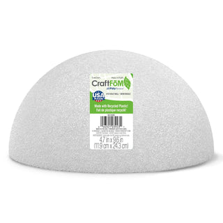 FloraCraft CraftFM Half Ball 4.7 Inch x 9.6 Inch White
