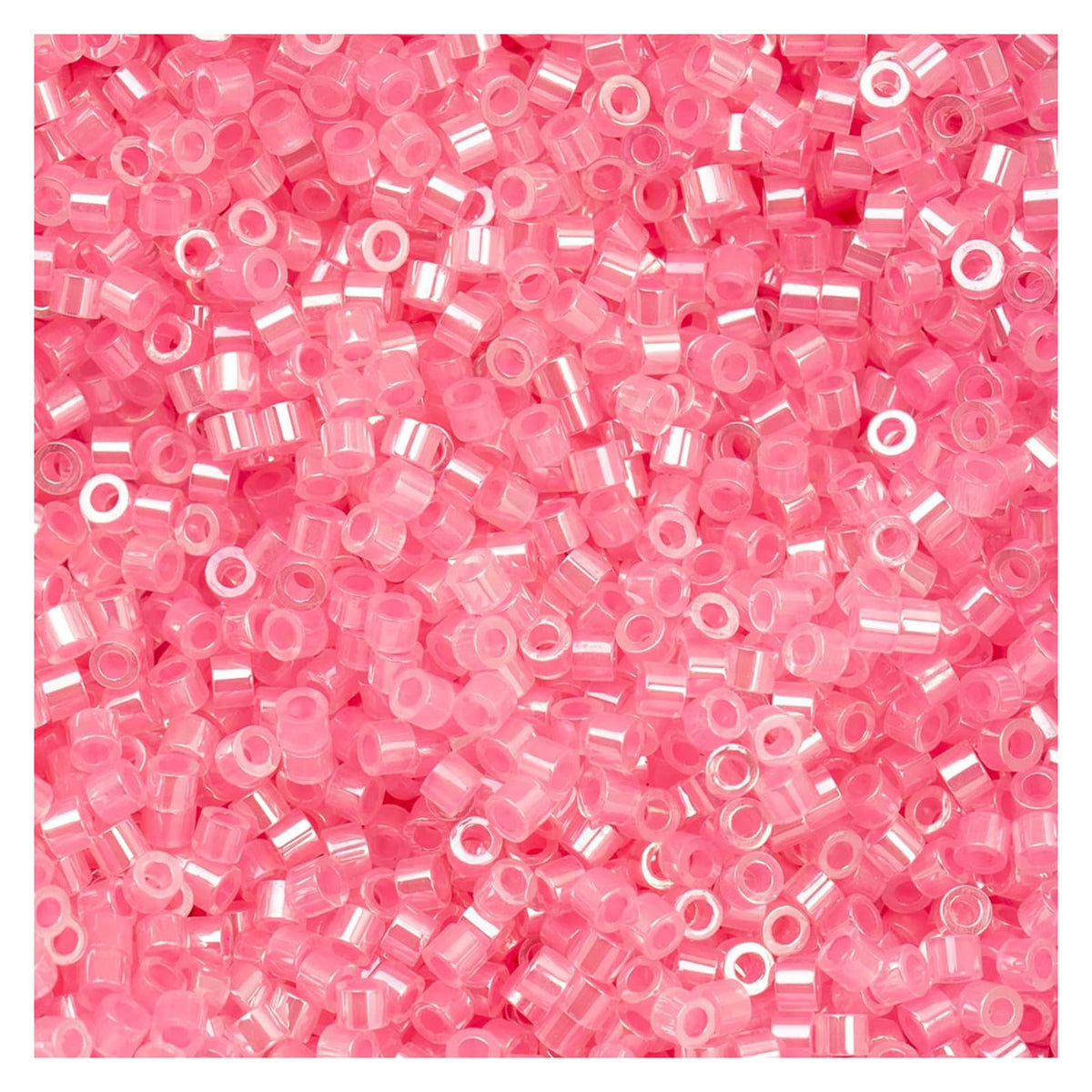 John Bead Craft Bead, Size 11, Dark Crystal Pink Lined Ceylon