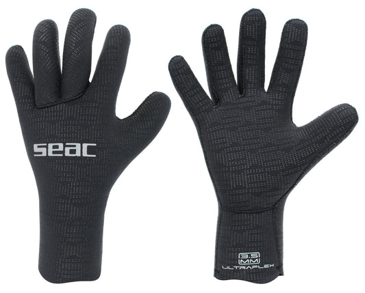 SEAC Ultraflex, 3.5 mm Ultra-Elastic Neoprene Gloves for Diving and Spearfishing, Anti-Slip, x-Large