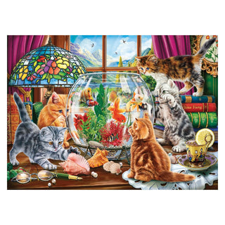 Anatolian Puzzles, 1000 pcs Jigsaw puzzle, Kittens and Aquarium
