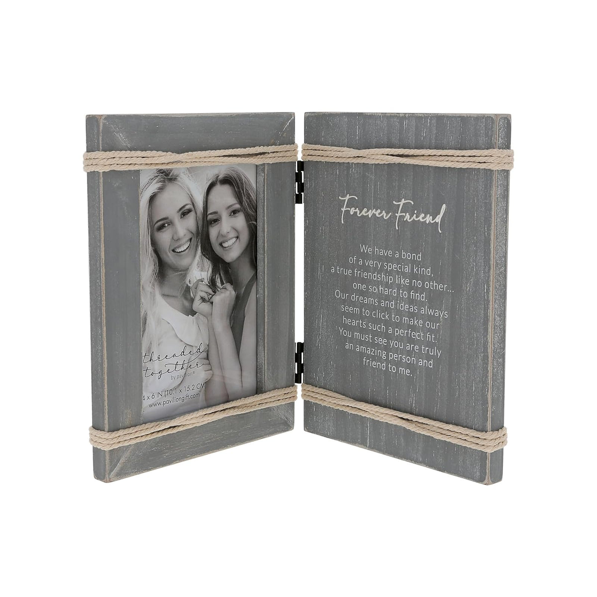 Pavilion Gift Company Picture Frame, 4" x 6", Gray
