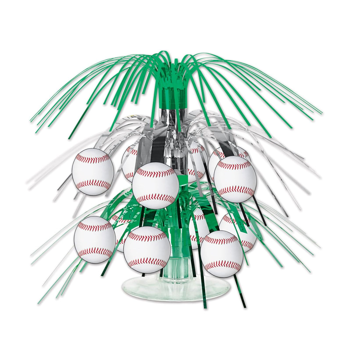 Beistle Sculpture, 71/2-Inch, Green/Silver/White/Red