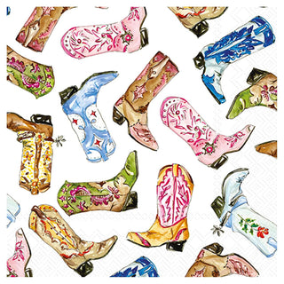 ihr SINCE 1977 Disposable Napkin, 6.5" x 6.5", Boot Scooting