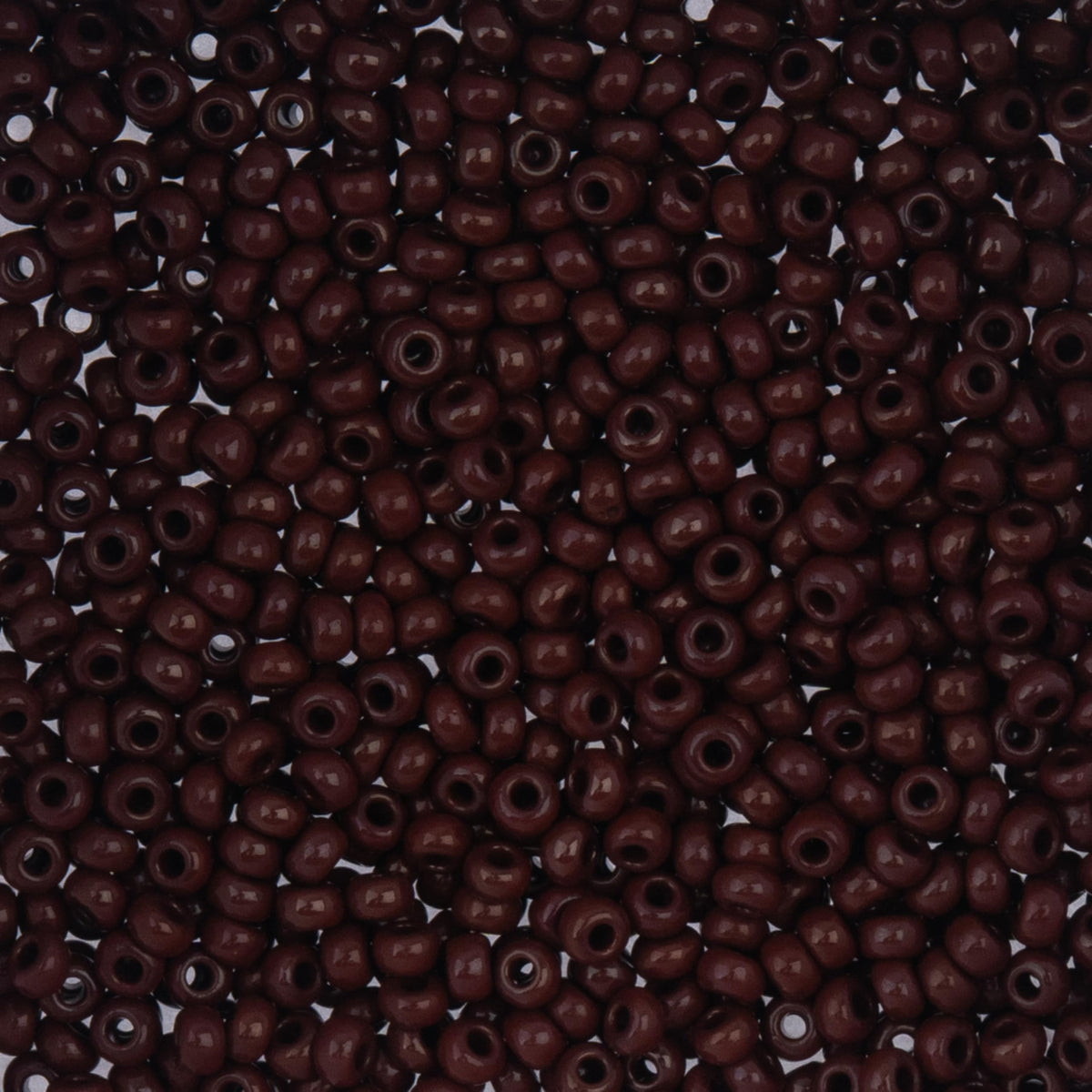 John Bead Craft Bead, 8/0 (3mm), Opaque Dark Brown
