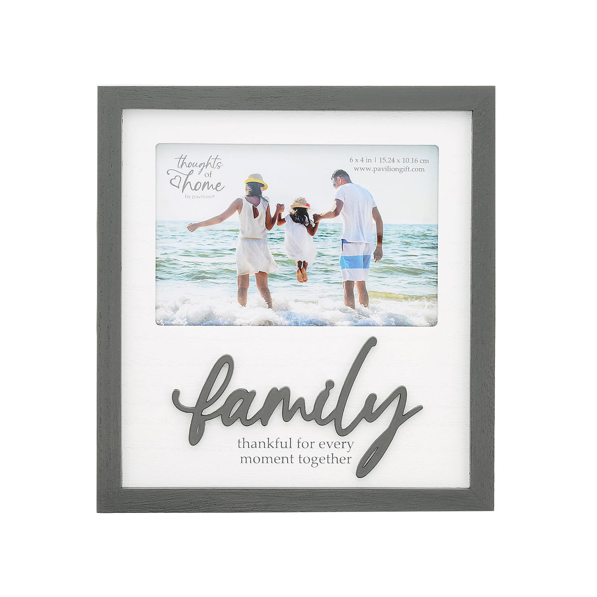 Pavilion Gift Company Picture Frame, 7.75 x 8.25 inches, White, Gray