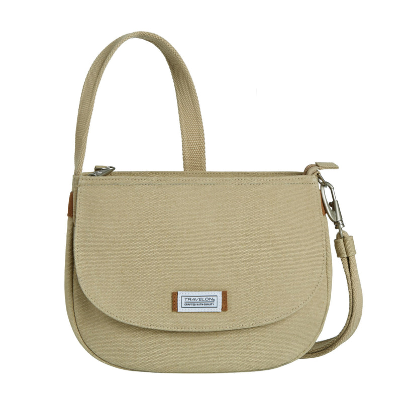 Travelon Heritage Anti-Theft Saddle Crossbody, Natural