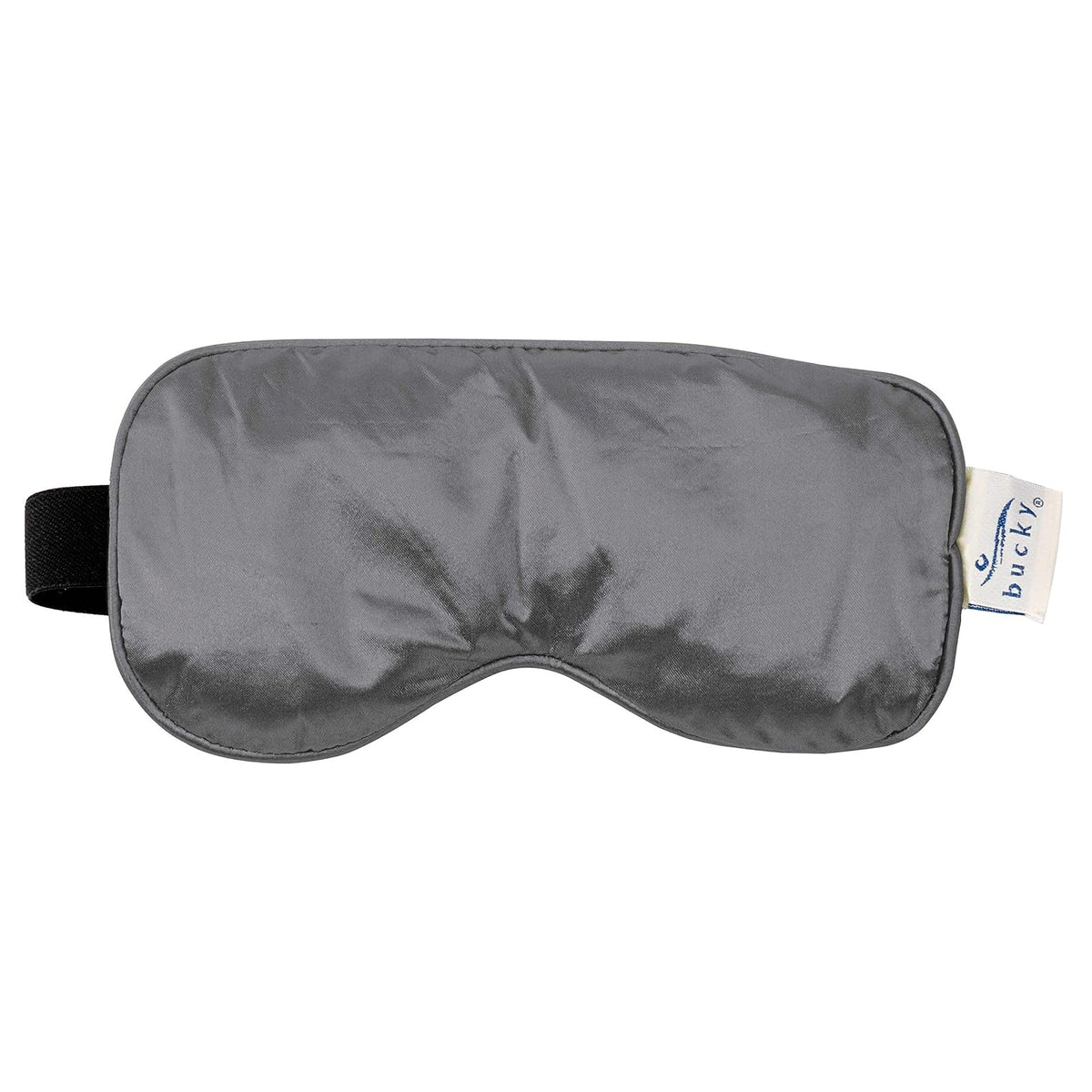 Bucky Serenity Spa Mask, Hot & Cold Therapy (Warm In Microwave or Cool In Freezer), Filled With All Natural Buckwheat Seeds, Conforms to Face with Luxurious Satin Cover - Gray