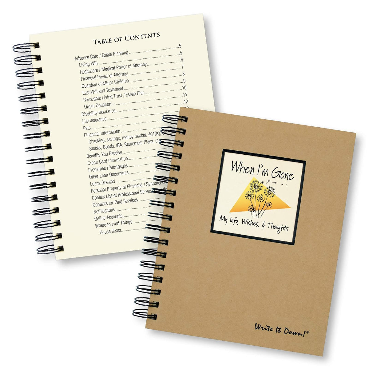 Write it Down Blank Book, Full-size, Kraft Brown