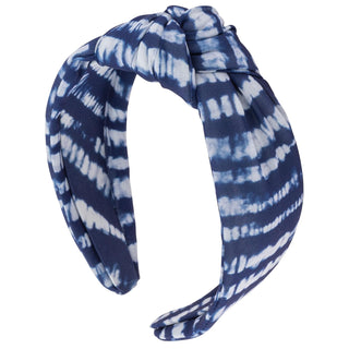 Karma Hairband, 1 Count (Pack of 1), Blue Shibori