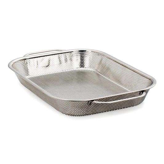RSVP International Endurance BBQ Grilling Tools, Pierced Roasting Pan, Stainless Steel