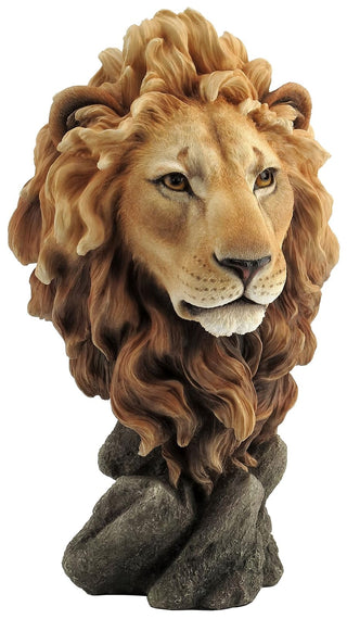 Unicorn Studio Large Lion Head Bust - King of the Jungle Statue Sculpture