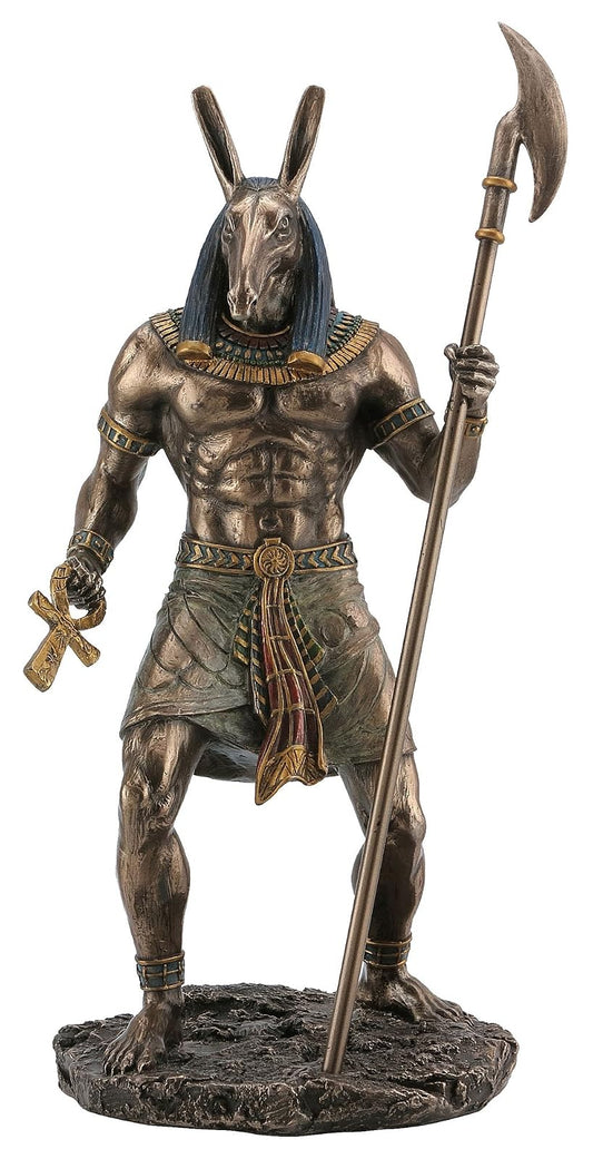 Unicorn Studio Veronese Design Ancient Egyptian Set The Destroyer God of Chaos Bronze Finished Statue