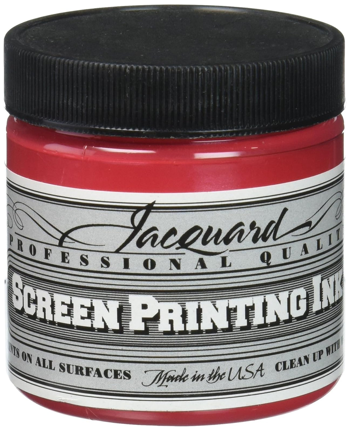 Jacquard Professional Screen Print Ink, Water-Soluable, 4oz Jar, Opaque Red (126)