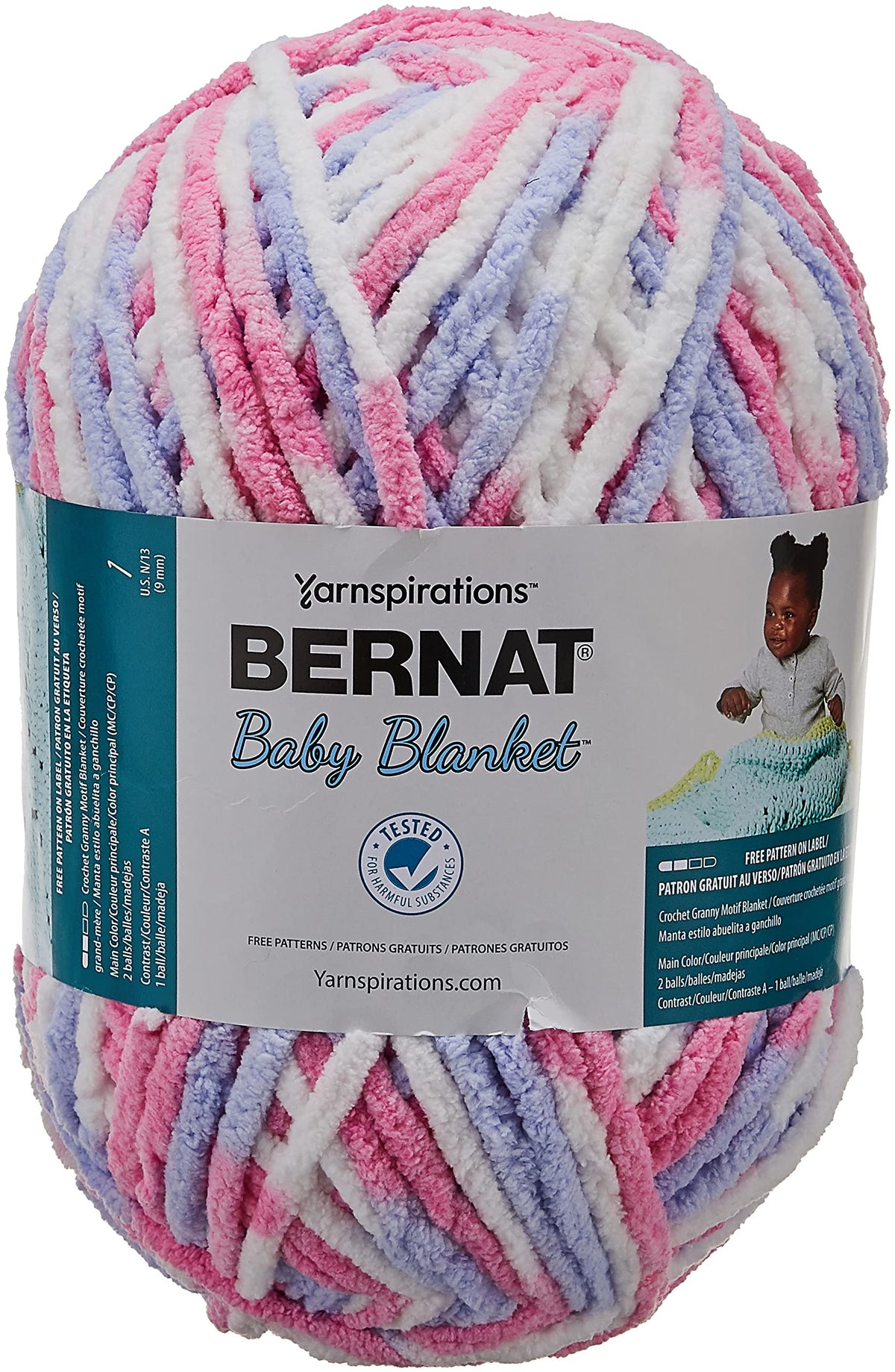 Bernat Yarn, 1 Pack, Pink/Blue Ombre