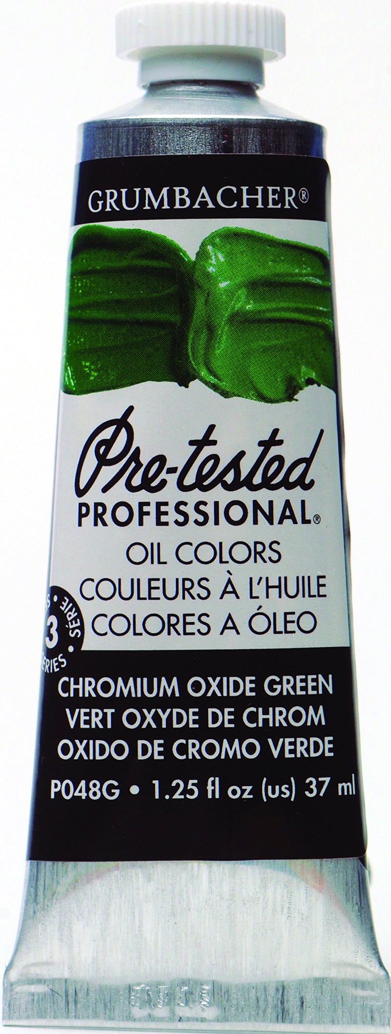 Grumbacher Pre-Tested Oil Paint, 37ml/1.25 Ounce, Chrome Oxide Green (Opaque) (P048G)