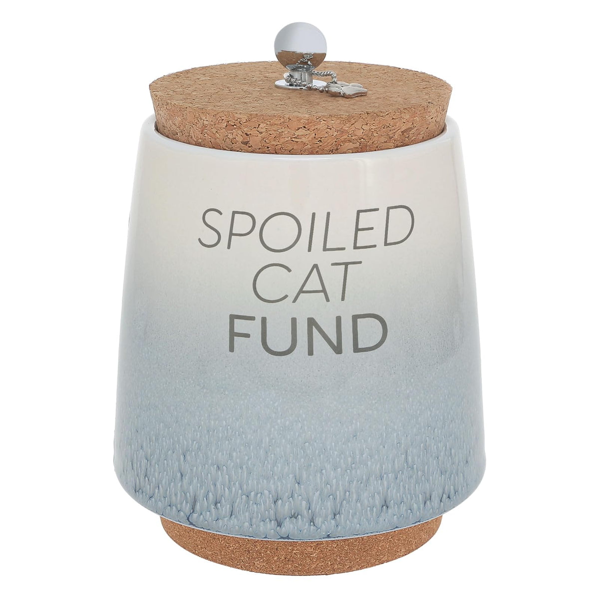 Pavilion Gift Company Money Bank, 6.5", White, Blue, Tan