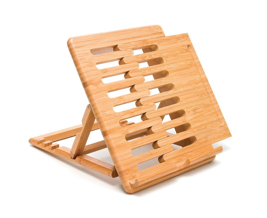 Lipper International Bamboo Expandable and Adjustable Ipad Stand, Brown