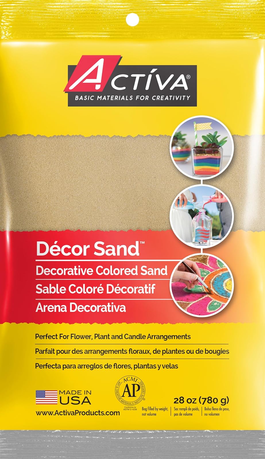 ACT√çVA Products 4295 Decor Sand, 28oz - Light Brown