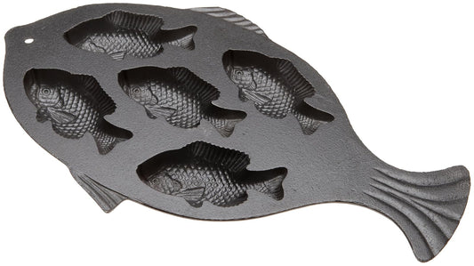 Old Mountain 10145 Fish Impression Cornbread Pan, Cast Iron