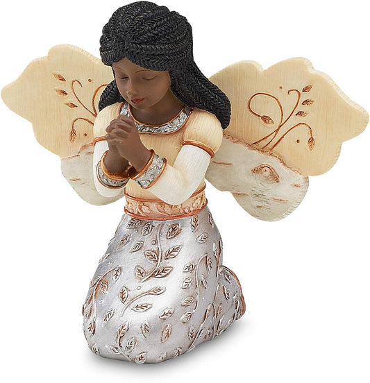 Elements in Faith Ebony Angel Figurine by Pavilion, 3-1/2-Inch, Praying