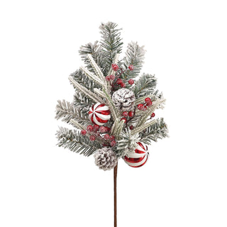 burton + BURTON Hanging Ornament, 14" L x 6" W, White, Red, Green