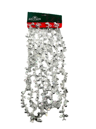 Kurt Adler Garland, 9 Foot, Silver