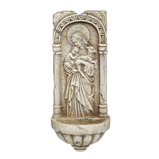 Roman Innocence Water Font Cement Finish 10.25-Inch Height