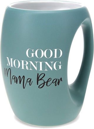 Pavilion Gift Company 10531 Good Morning Mama Bear-16 Oz Stoneware Huggable Coffee Cup Mug, 16oz, Blue