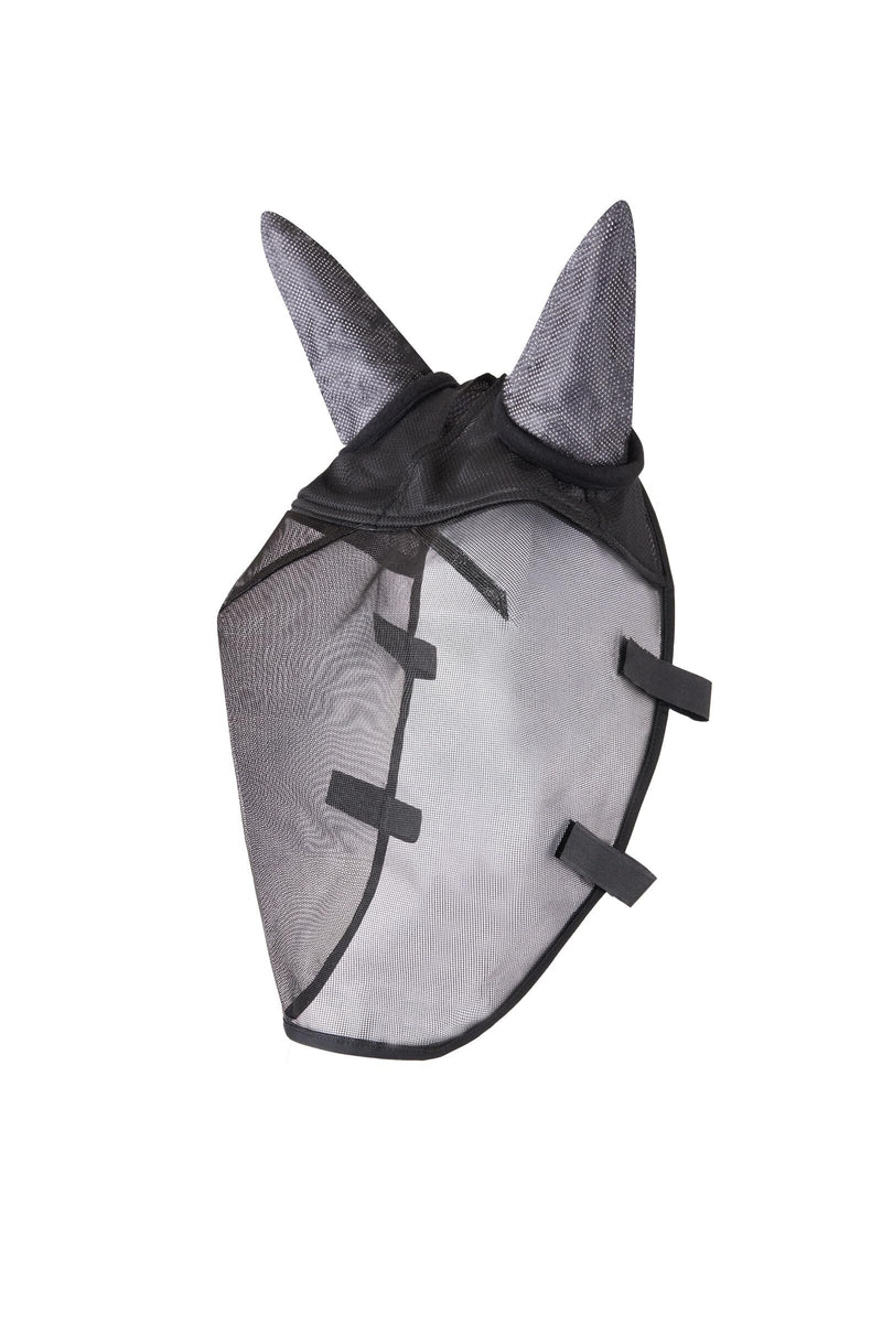 HORZE Easy-Attach Bridle Insect and Fly Mask with Ear and Eye Protection - Black - XS