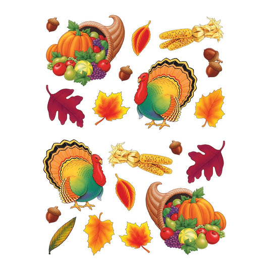 Beistle Thanksgiving Stickers (4 Shs/Pkg)
