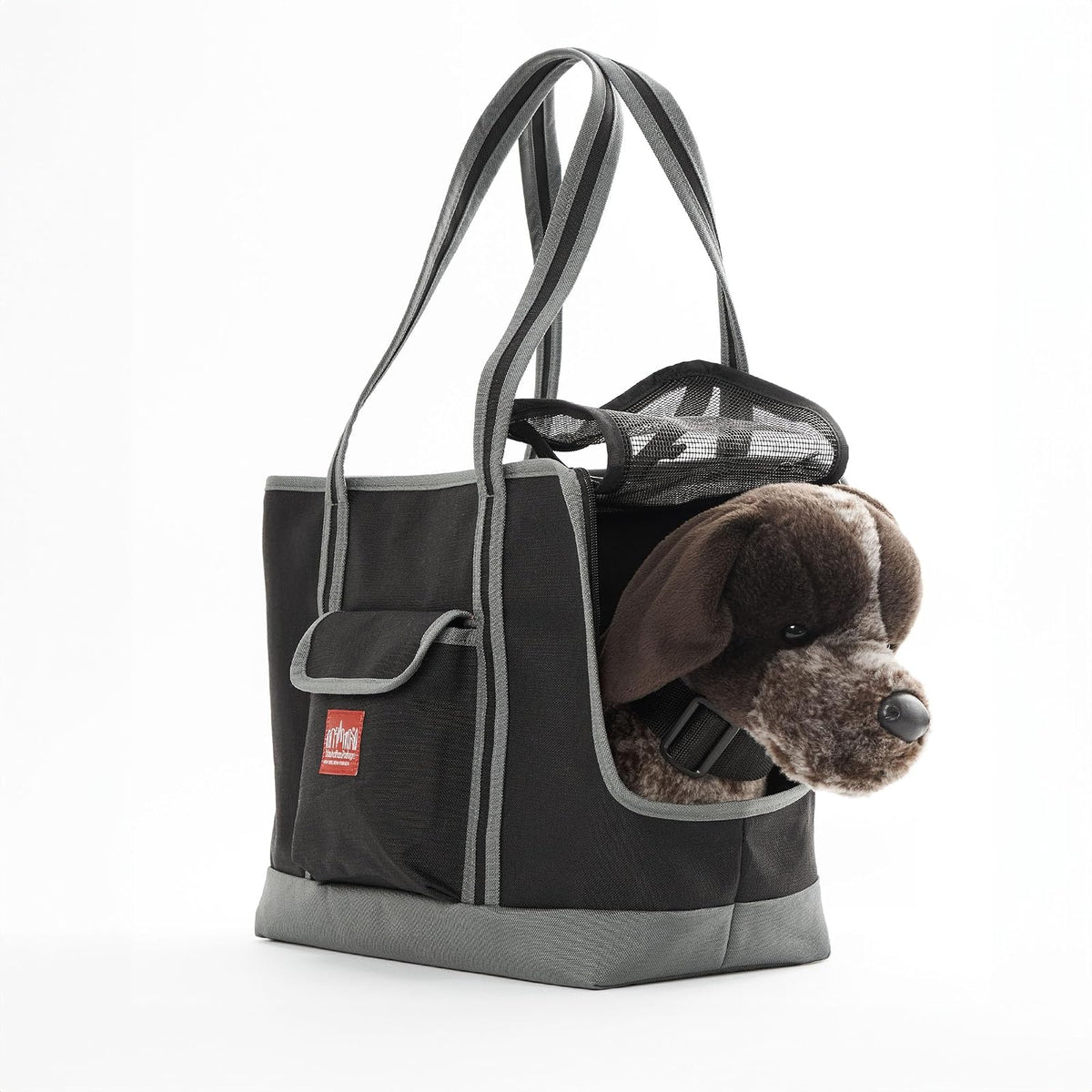 Manhattan Portage Animal Carrier, 14.0"L x 7.0"W x 12.0"H, BLK/GRY