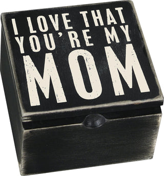 Primitives by Kathy Sign Box My Mom 4 by 4-Inch